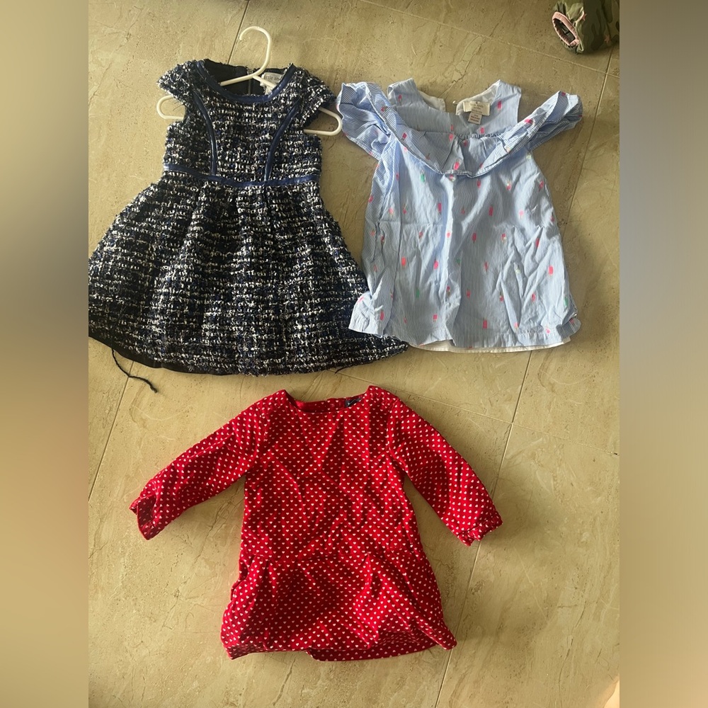Bundle 3 designer dresses, Kate Spade babyGap little angels by us Angels